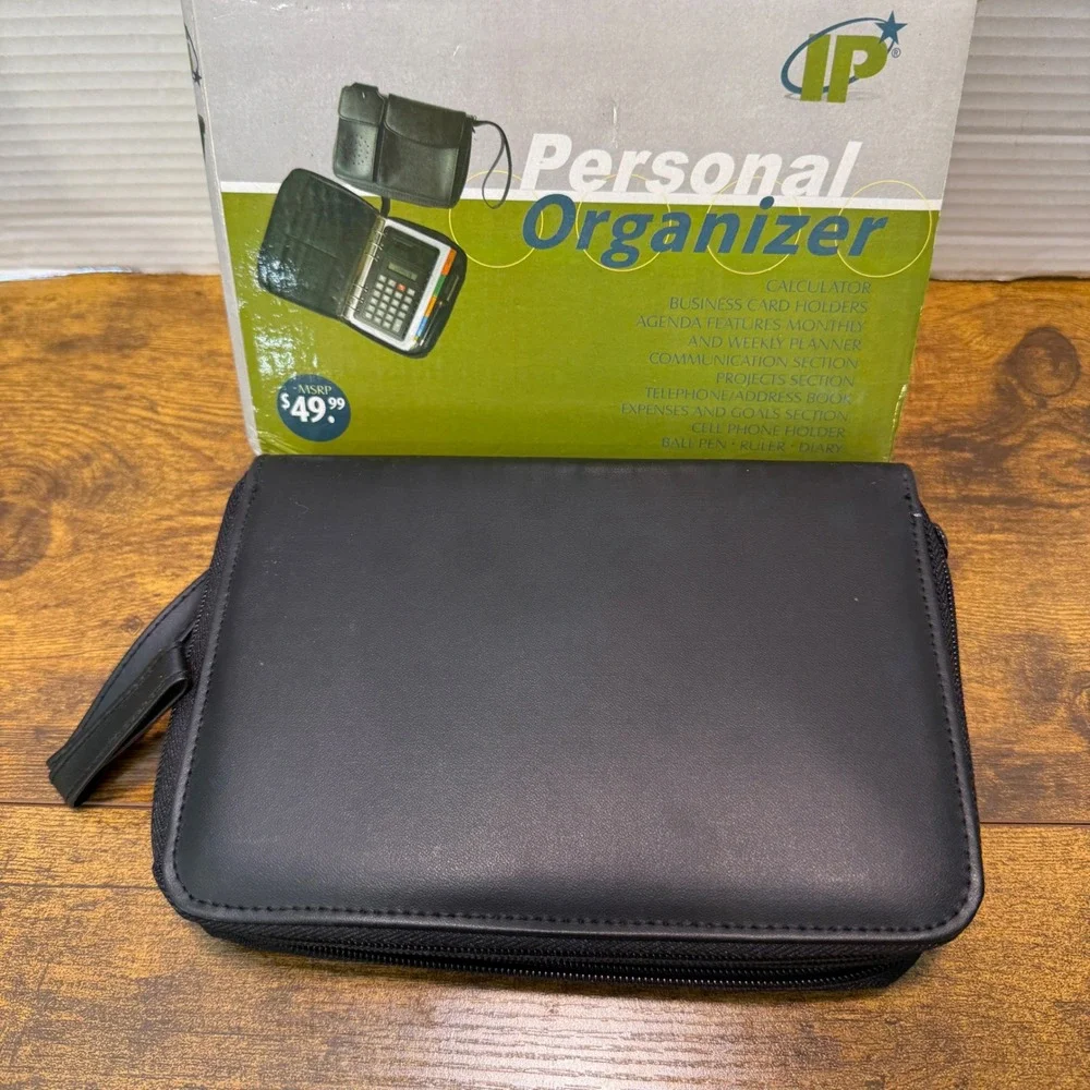 VTG 90s IP Personal Organizer Planner‎  Business Card Holder Address Book Wallet